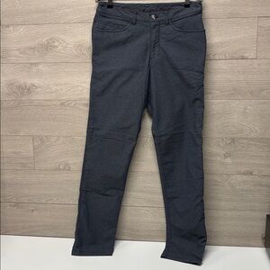 Lululemon ABC Slim Tech Canvas Pants Heathered Black Grey Blue